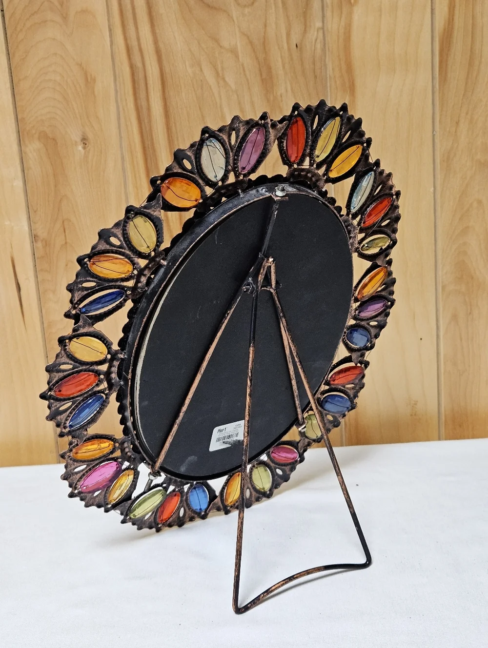 Pier 1 Imports Oval Jeweled Mirror Boho Bohemian 15